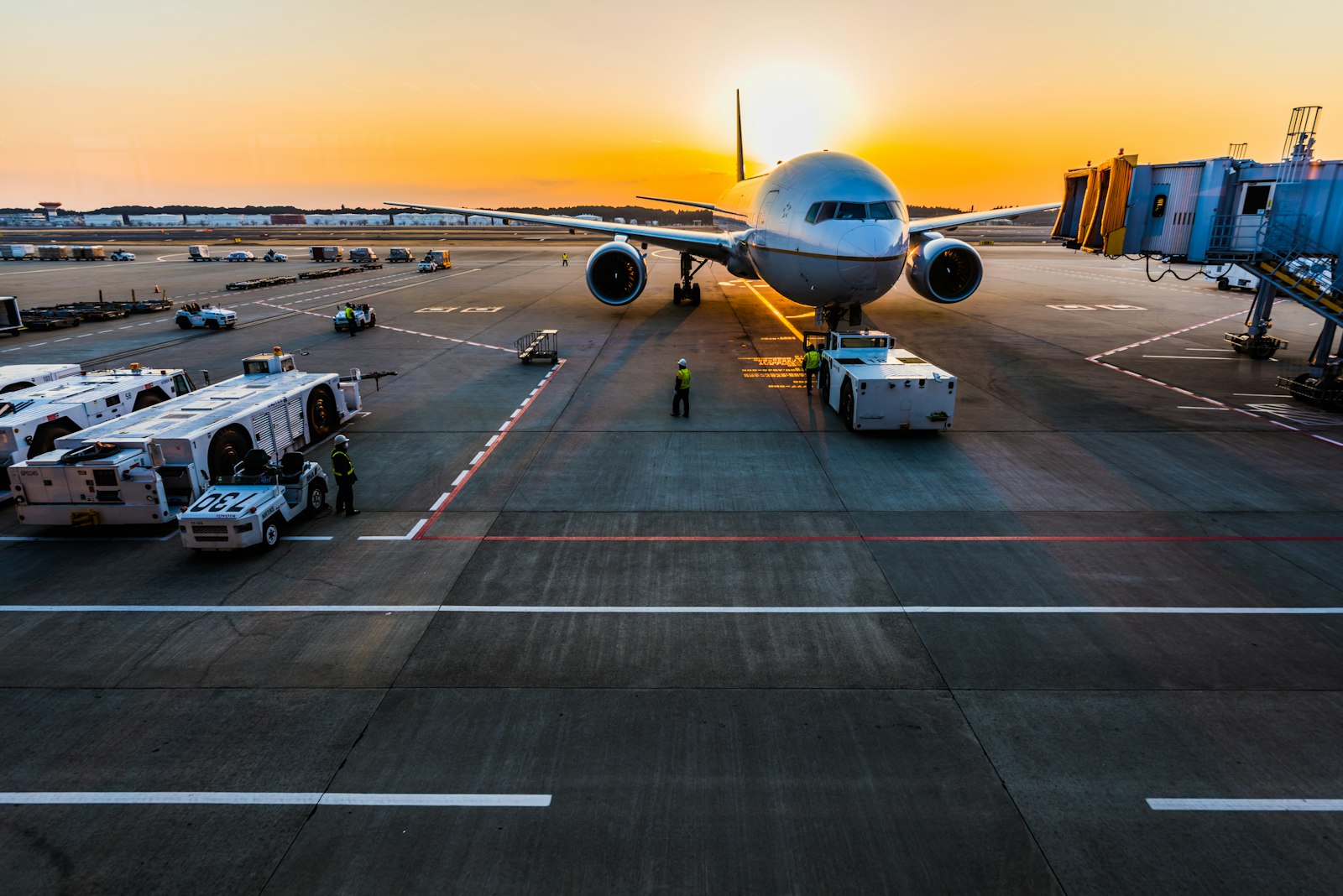 Traveler checking departure board at an airport