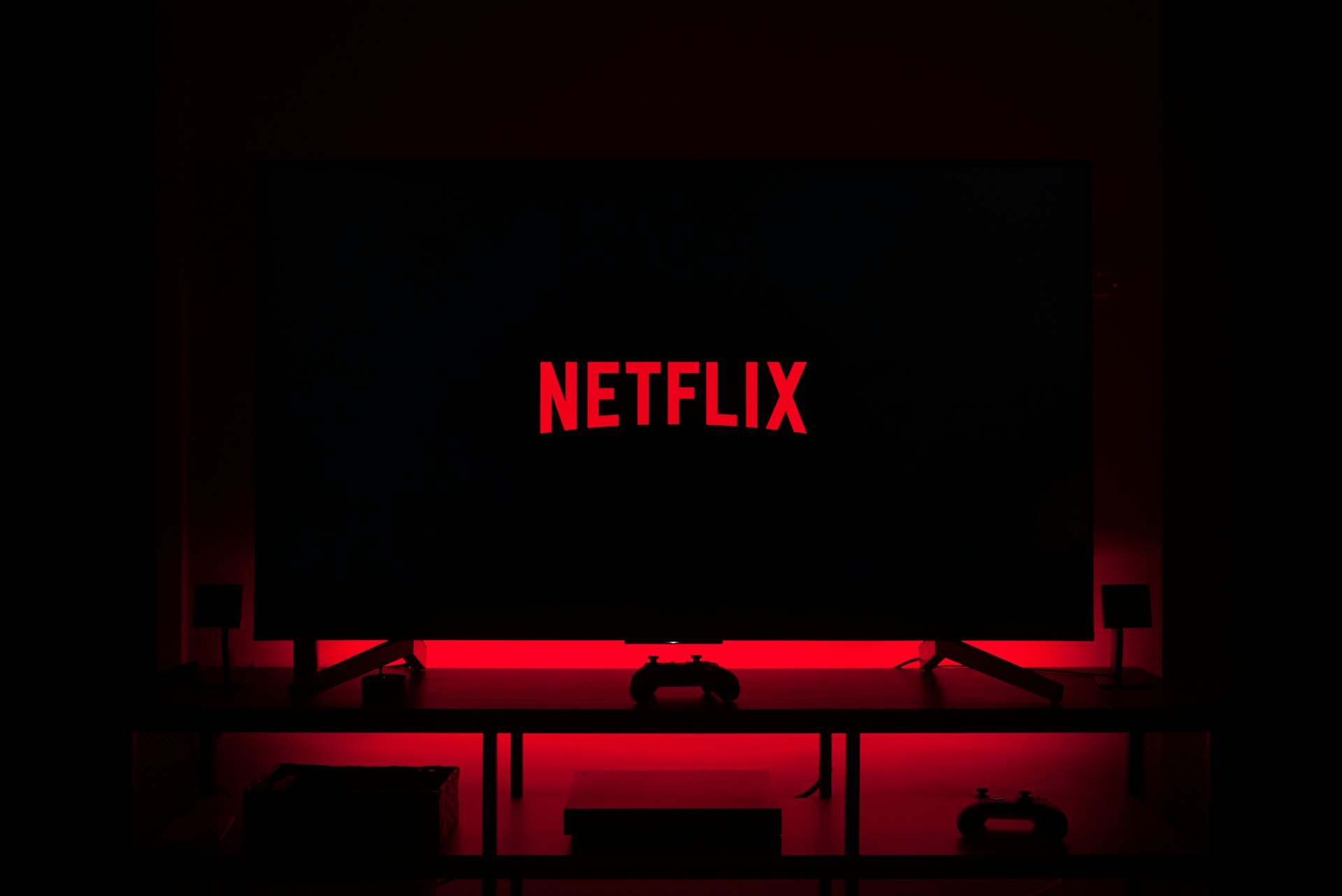 Netflix logo on TV screen